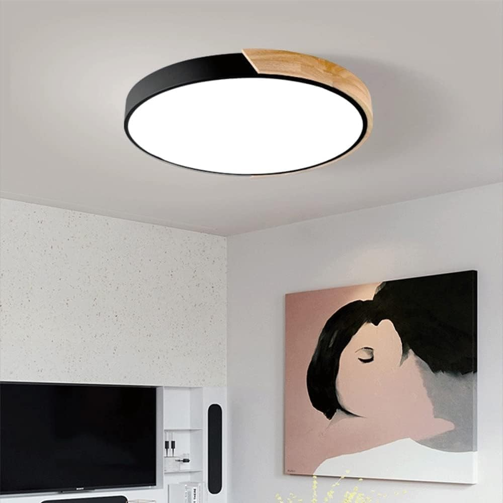 SUENTA Bunte Runde LED Deckenleuchten Einfaches Modernes Design Schwarz