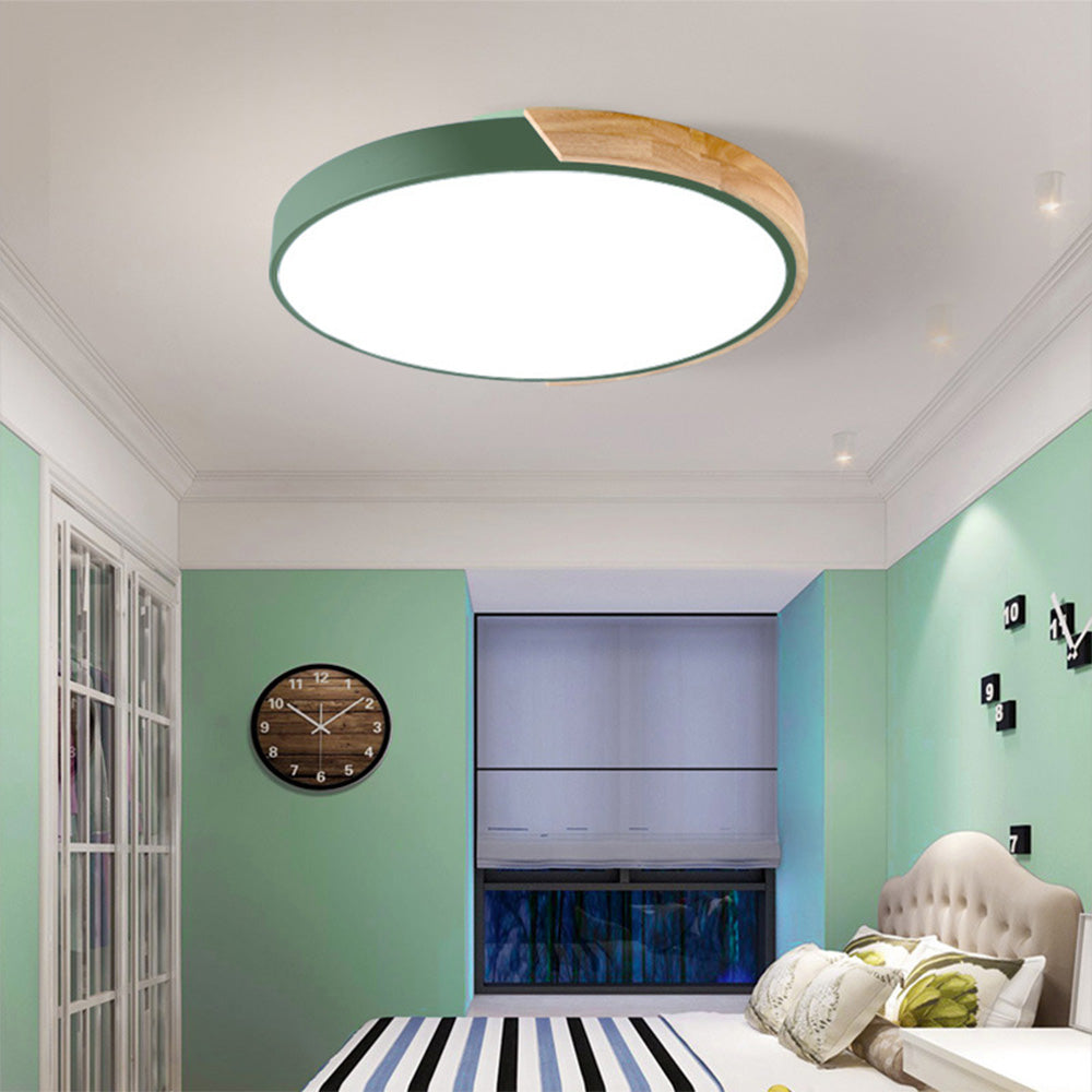 SUENTA Bunte Runde LED Deckenleuchten Einfaches Modernes Design Grün