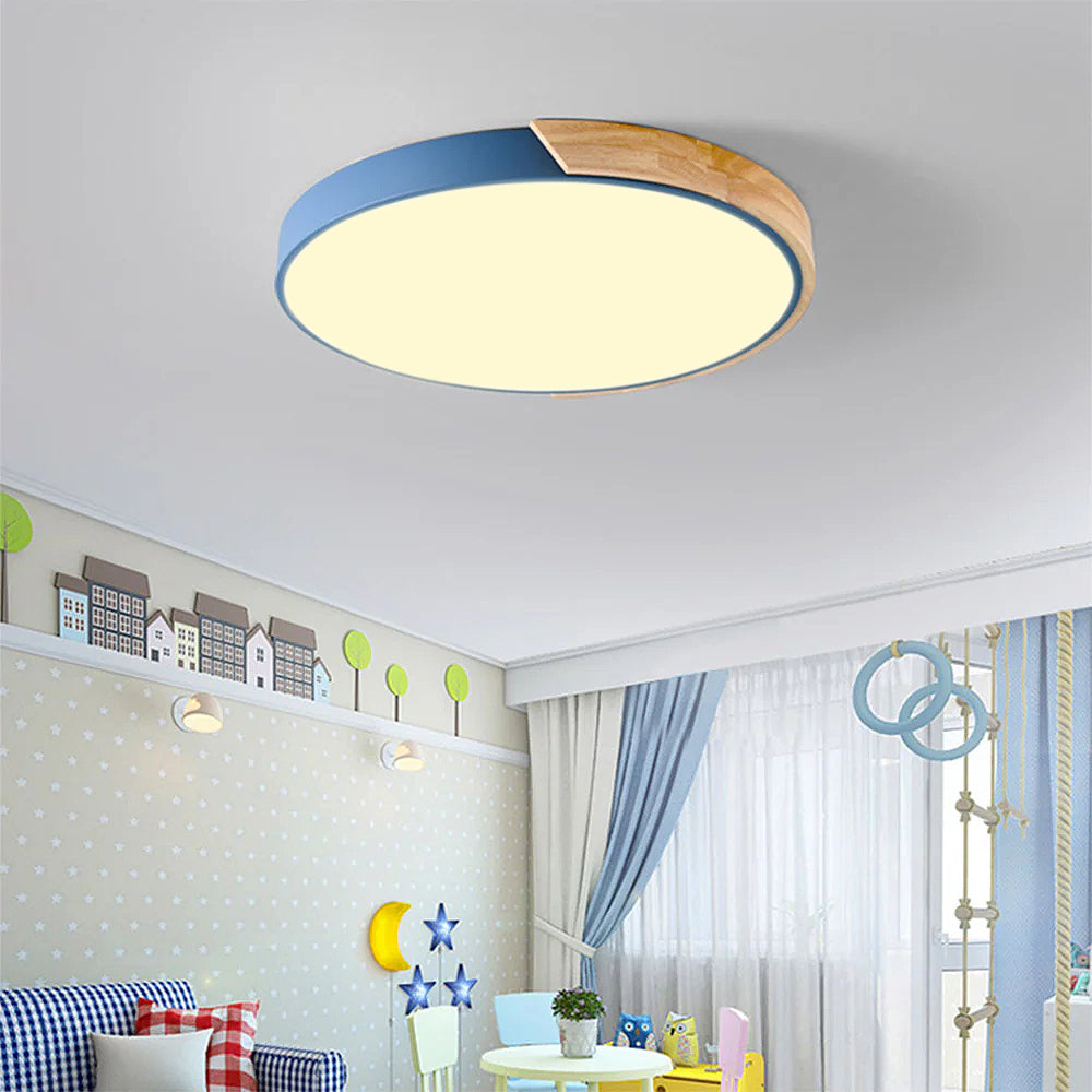SUENTA Bunte Runde LED Deckenleuchten Einfaches Modernes Design Blau Warmes Licht