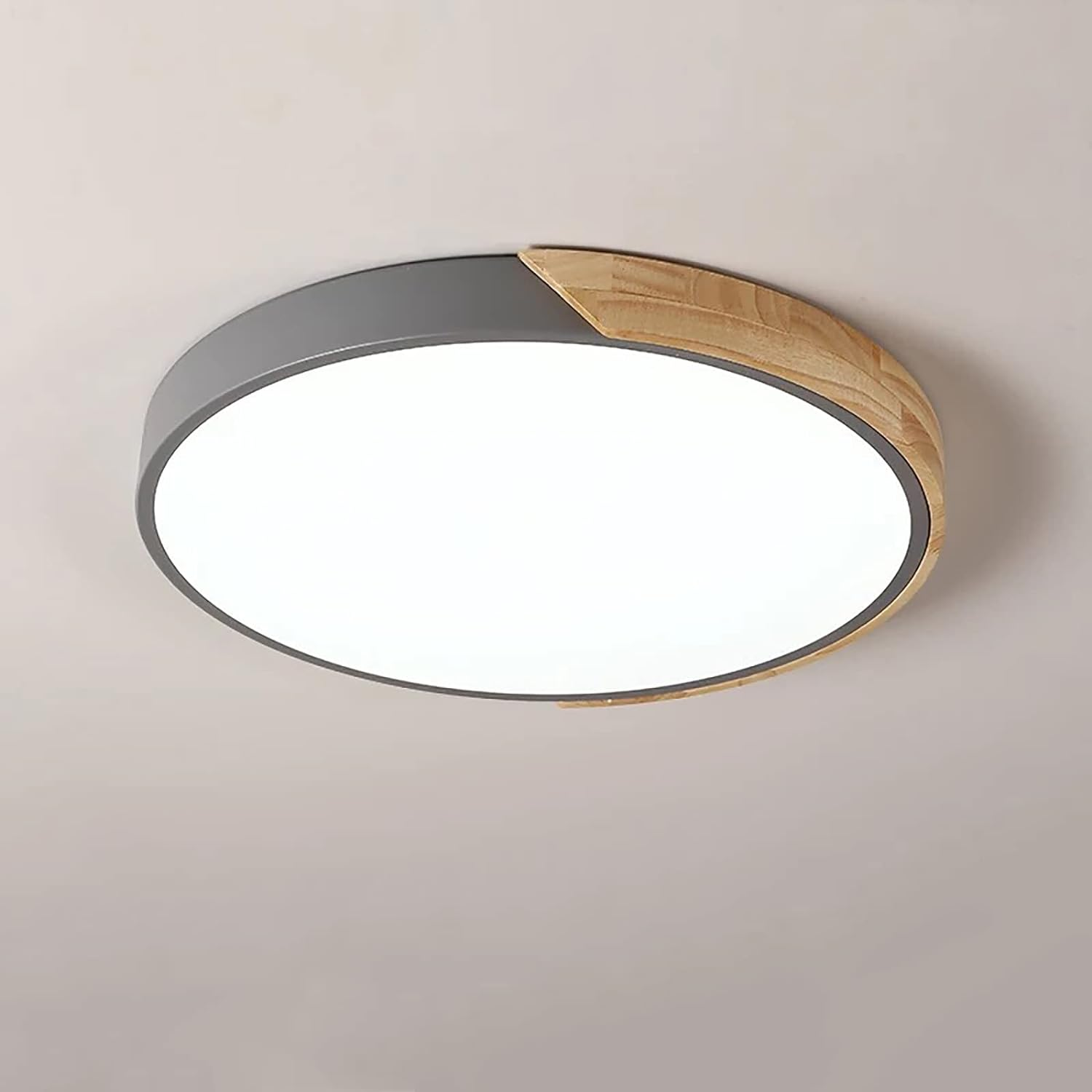 SUENTA Bunte Runde LED Deckenleuchten Einfaches Modernes Design Grau