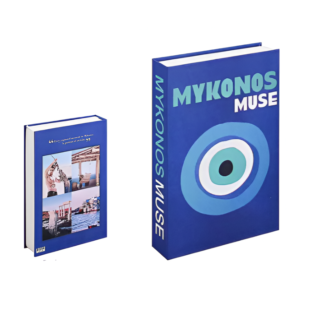 SUENTA Deko Buch Mit Aufbewahrungsfunktion Als Stilvoller Wohnakzent Mykonos Muse