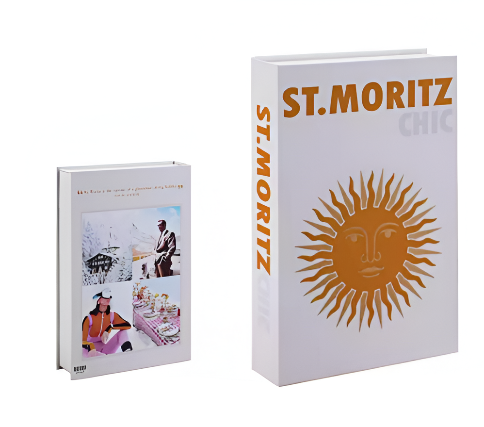 SUENTA Deko Buch Mit Aufbewahrungsfunktion Als Stilvoller Wohnakzent St.Moritz Chic