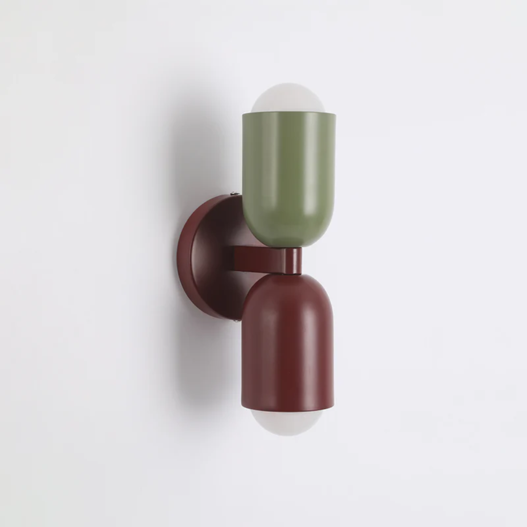 SUENTA Design Doppelseitige LED Wandleuchte In Grün Pink Rot Rot-Grün