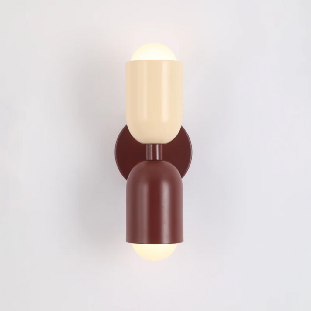 SUENTA Design Doppelseitige LED Wandleuchte In Grün Pink Rot Rot-Weiß