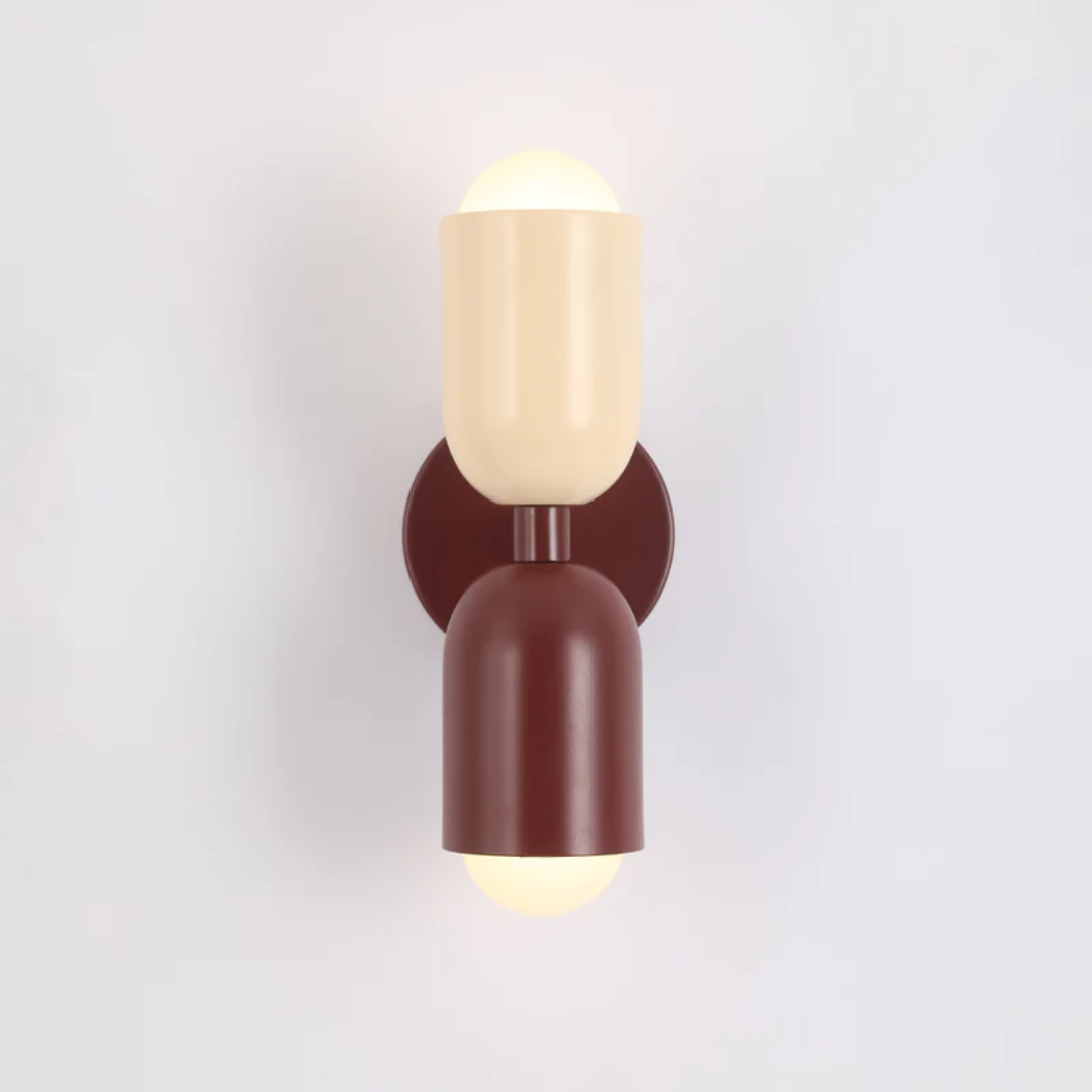 SUENTA Design Doppelseitige LED Wandleuchte In Grün Pink Rot Rot-Weiß
