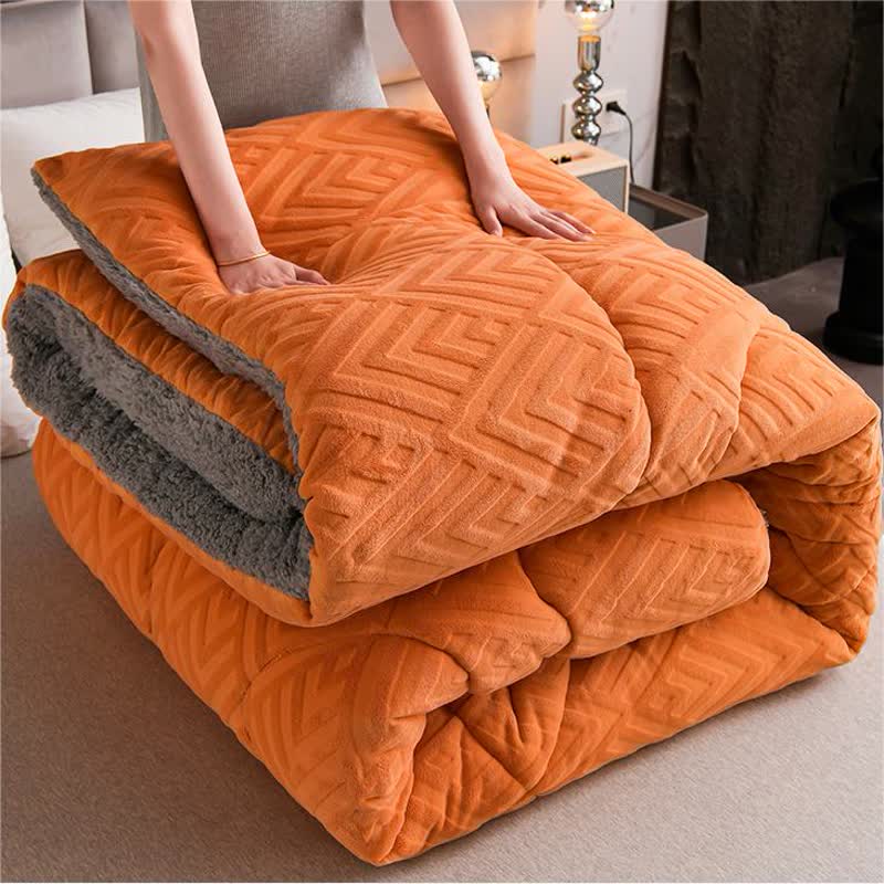 SUENTA Dicke Sherpa Winterdecke Mit Flauschigem Steppkern Extra Warm