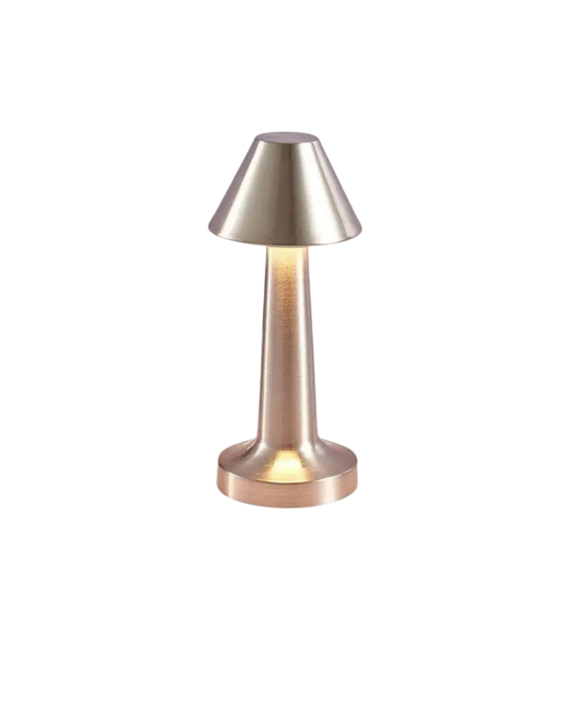 SUENTA Drahtlose Tischlampe aus Metall in Gold – Elegante Beleuchtung Silber
