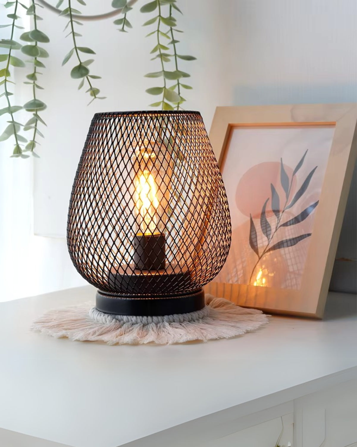 SUENTA Elegante Drahtlose LED Lampe mit Warmem Licht – Metall Design