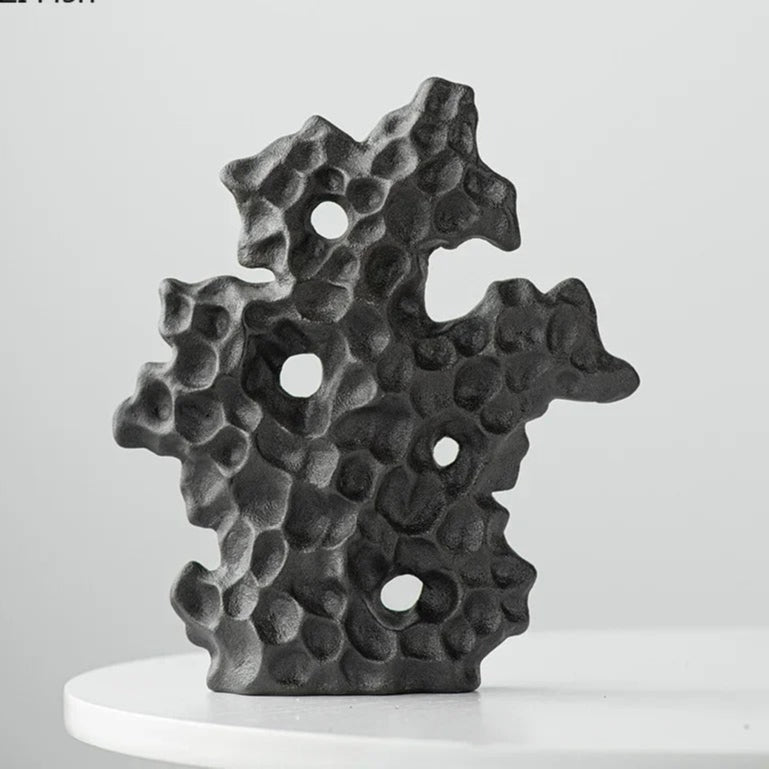 SUENTA Elegante Keramik Korallenstatue – Naturinspirierte Dekoration