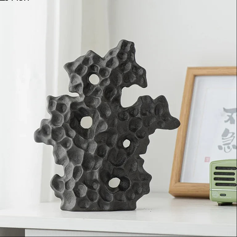 SUENTA Elegante Keramik Korallenstatue – Naturinspirierte Dekoration