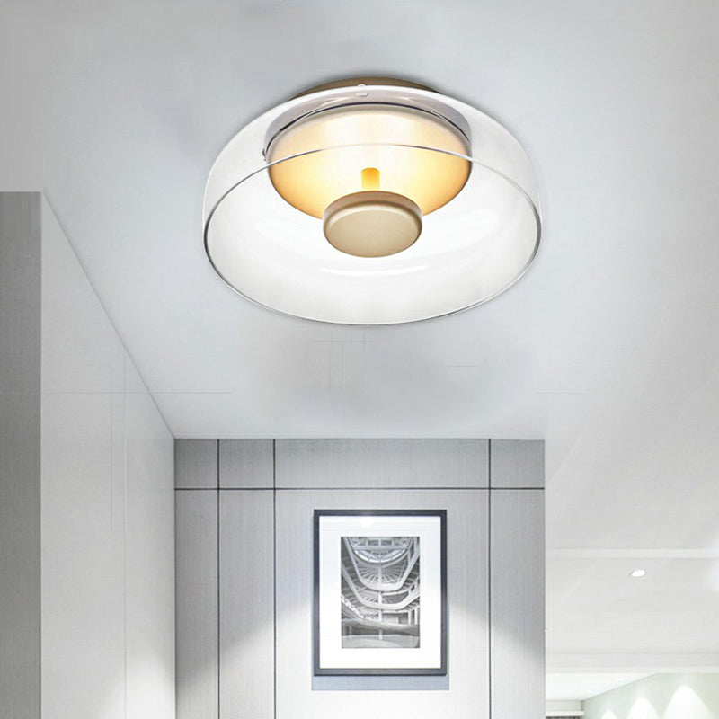SUENTA Elegante LED Deckenleuchte Aus Glas Für Moderne Wohnräume