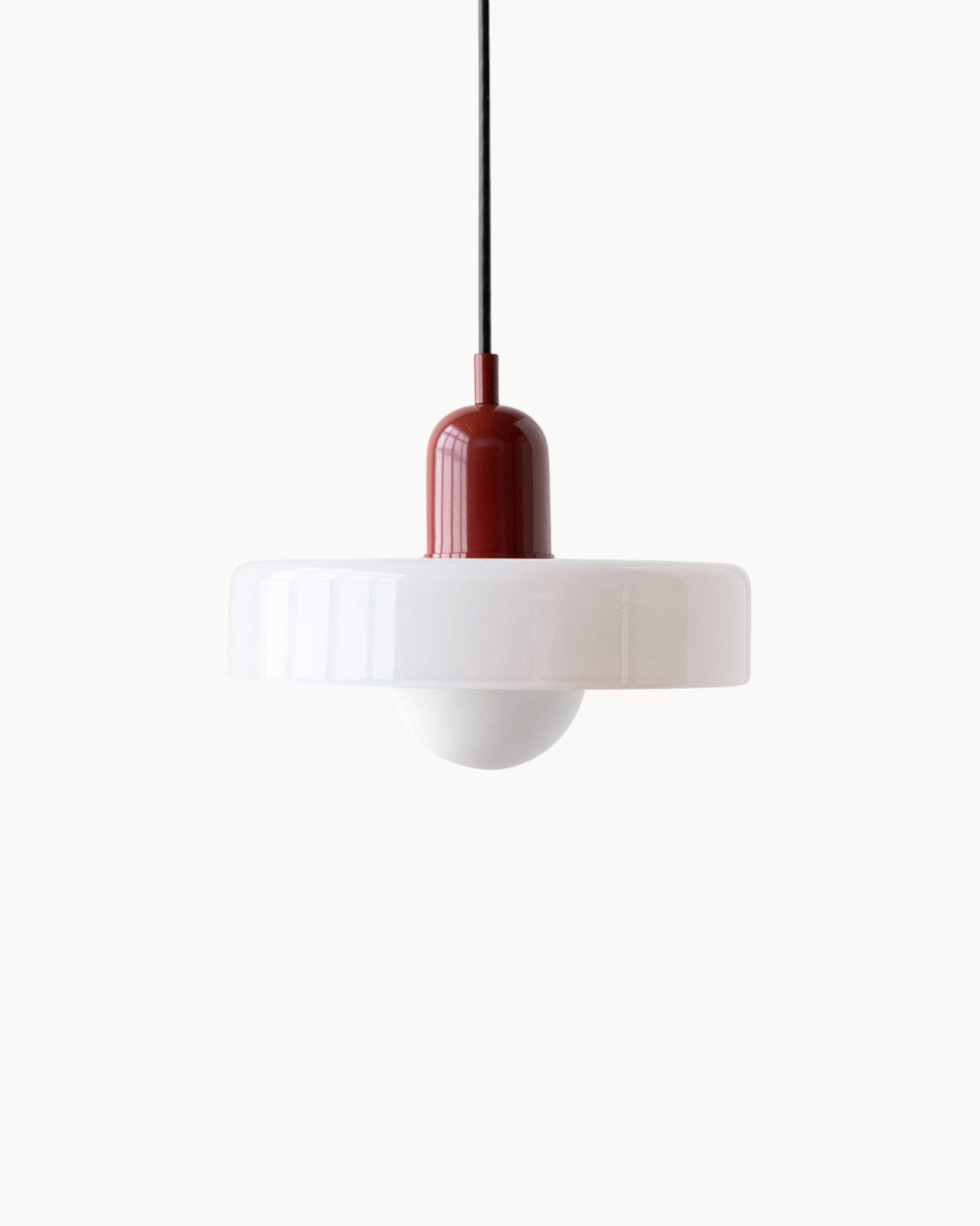 SUENTA Elegante Pendelleuchte mit Verstellbarer Höhe für Esszimmer und Flure Weinrot-weiß