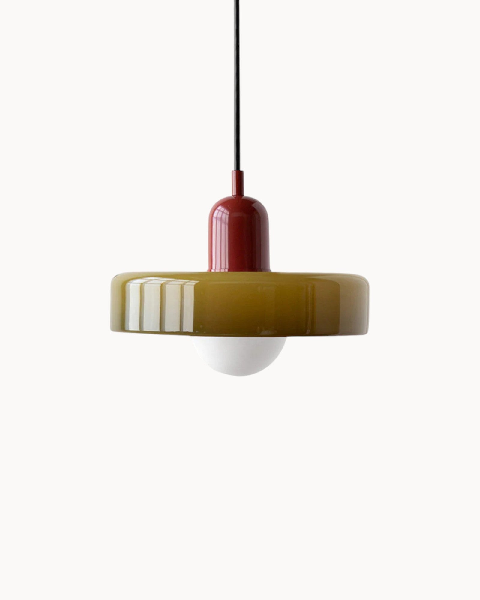 SUENTA Elegante Pendelleuchte mit Verstellbarer Höhe für Esszimmer und Flure Weinrot-Grün