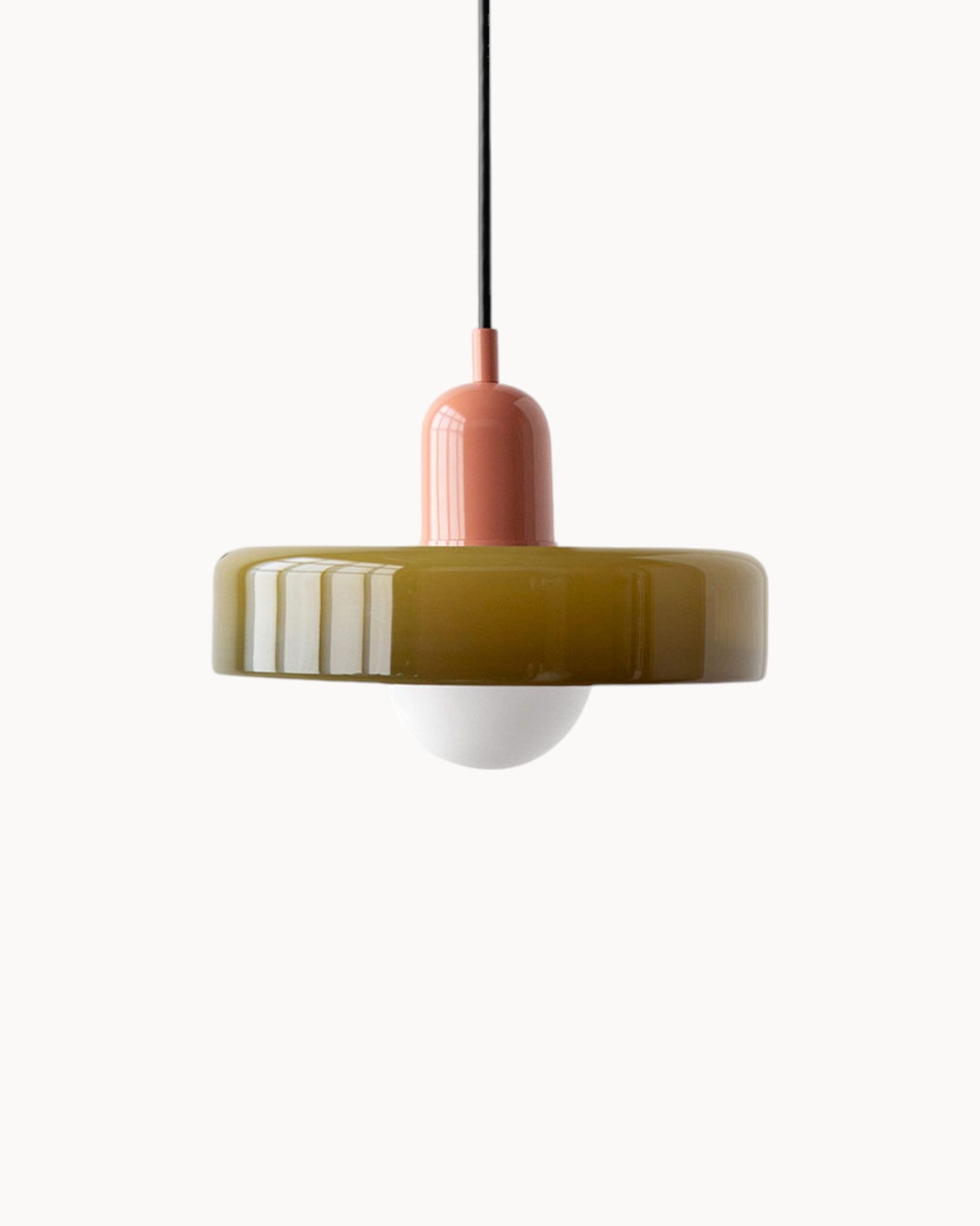 SUENTA Elegante Pendelleuchte mit Verstellbarer Höhe für Esszimmer und Flure Rosa-Grün