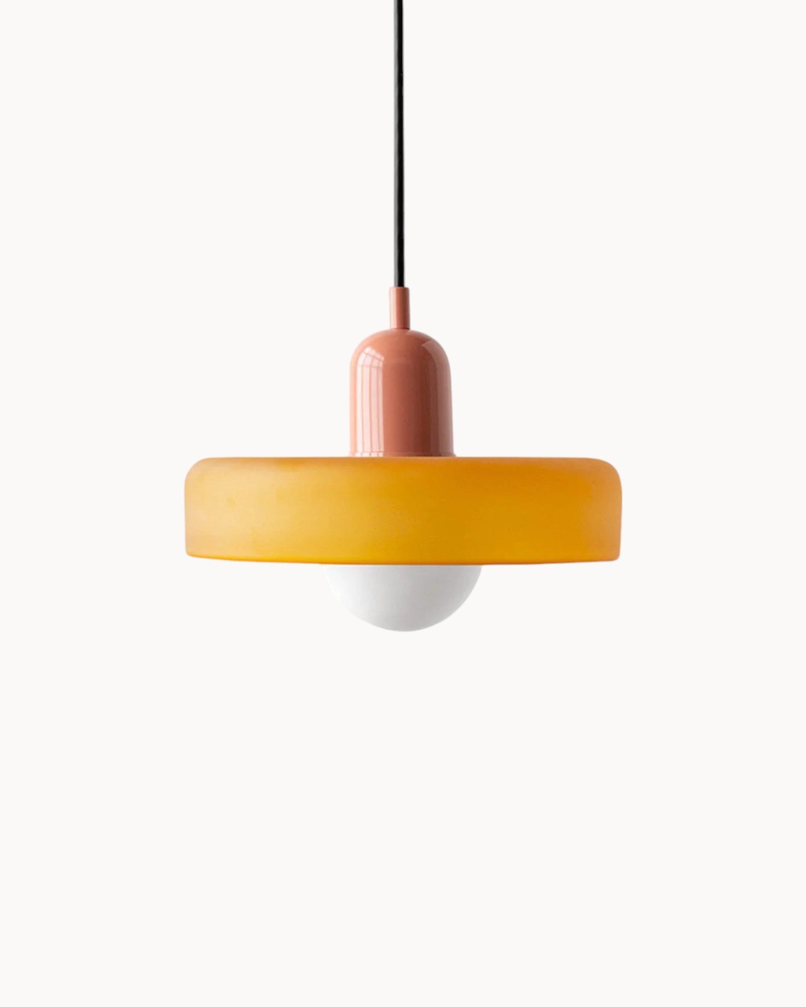 SUENTA Elegante Pendelleuchte mit Verstellbarer Höhe für Esszimmer und Flure Rosa-Orange