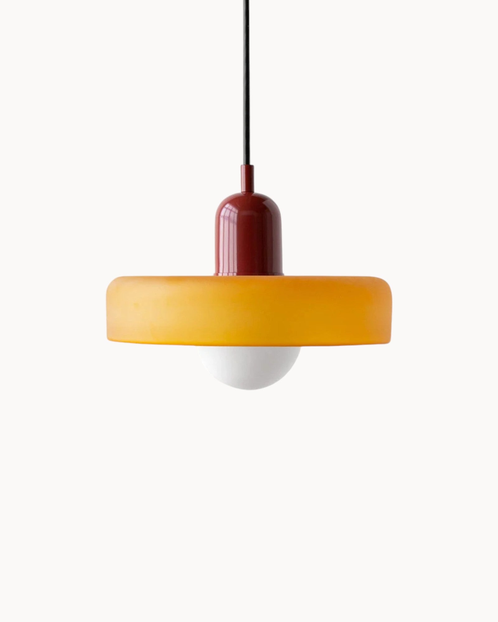 SUENTA Elegante Pendelleuchte mit Verstellbarer Höhe für Esszimmer und Flure Weinrot-Orange