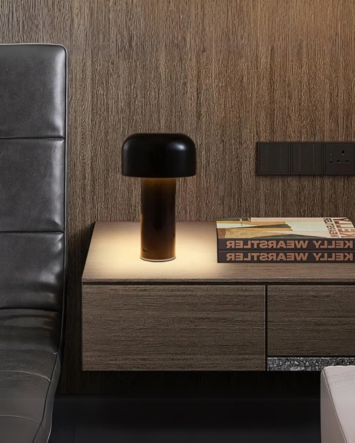 SUENTA Elegante Tischlampe mit Minimalistischem Design – Moderne Tischleuchte für Nachttisch und Schreibtisch