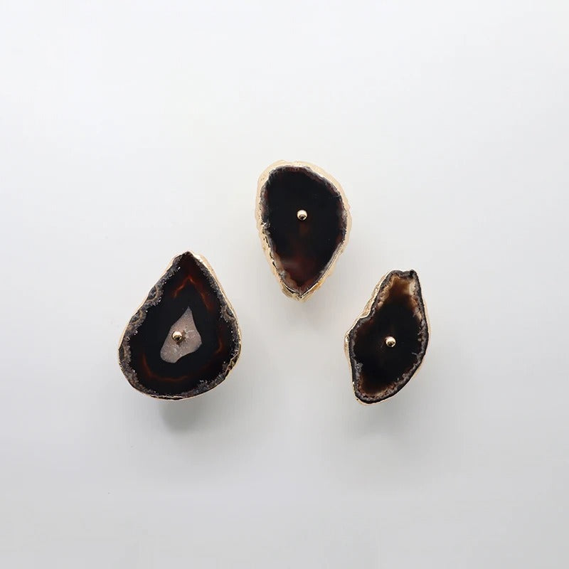 SUENTA Eleganter Wandhaken im Agate-Design – Kleiderhaken für die Wand A 3 Stk breit (50–70 mm)