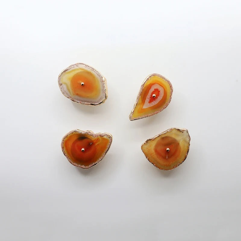 SUENTA Eleganter Wandhaken im Agate-Design – Kleiderhaken für die Wand D 4 Stk klein (30–40 mm)