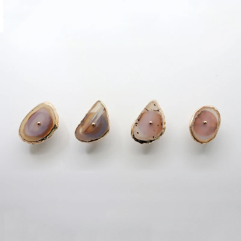SUENTA Eleganter Wandhaken im Agate-Design – Kleiderhaken für die Wand E 4 Stk klein (30–40 mm)