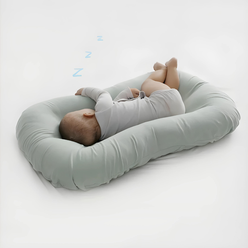 SUENTA Ergonomisches Babykissen Für Sicheres Weiches Schlafen Grün