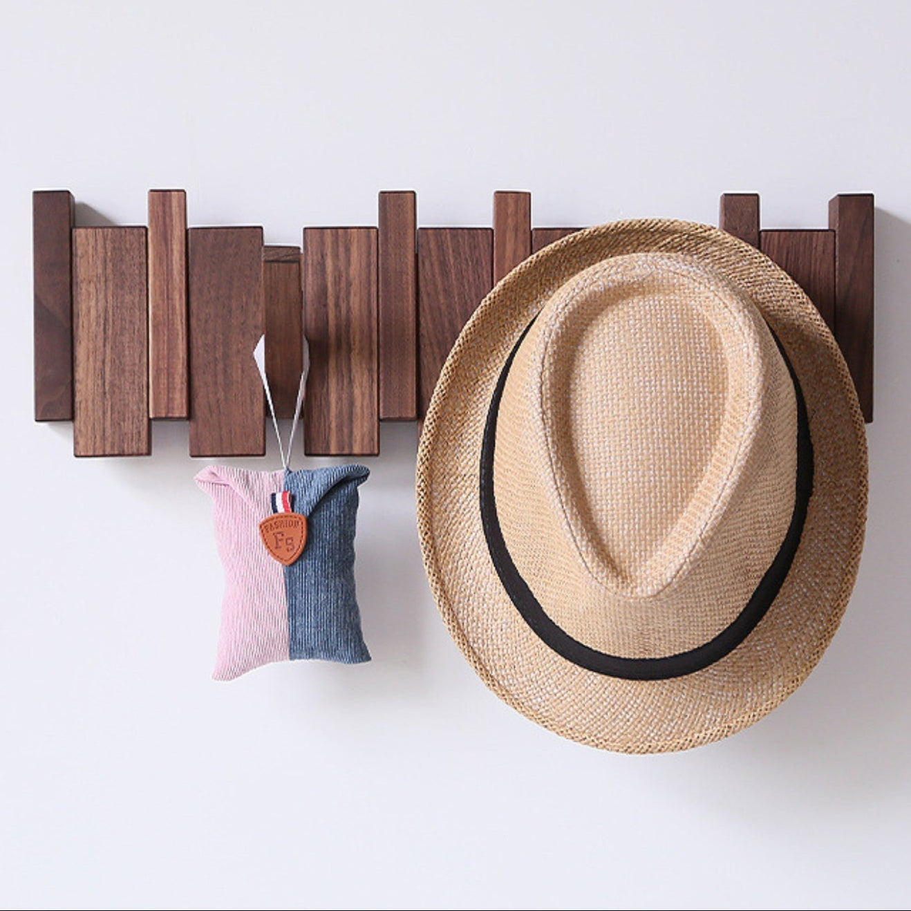 SUENTA Garderobe Holz Klavierdesign Mit 4 oder 6 Haken
