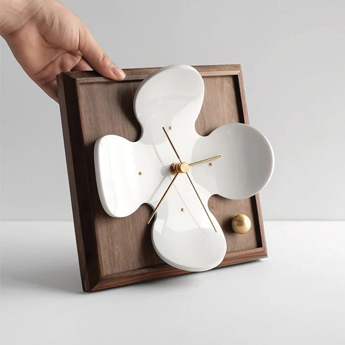 SUENTA Geräuschlose Holz Wanduhr Modern – Elegantes Design für jeden Raum