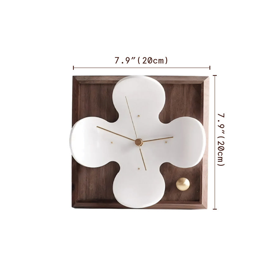SUENTA Geräuschlose Holz Wanduhr Modern – Elegantes Design für jeden Raum