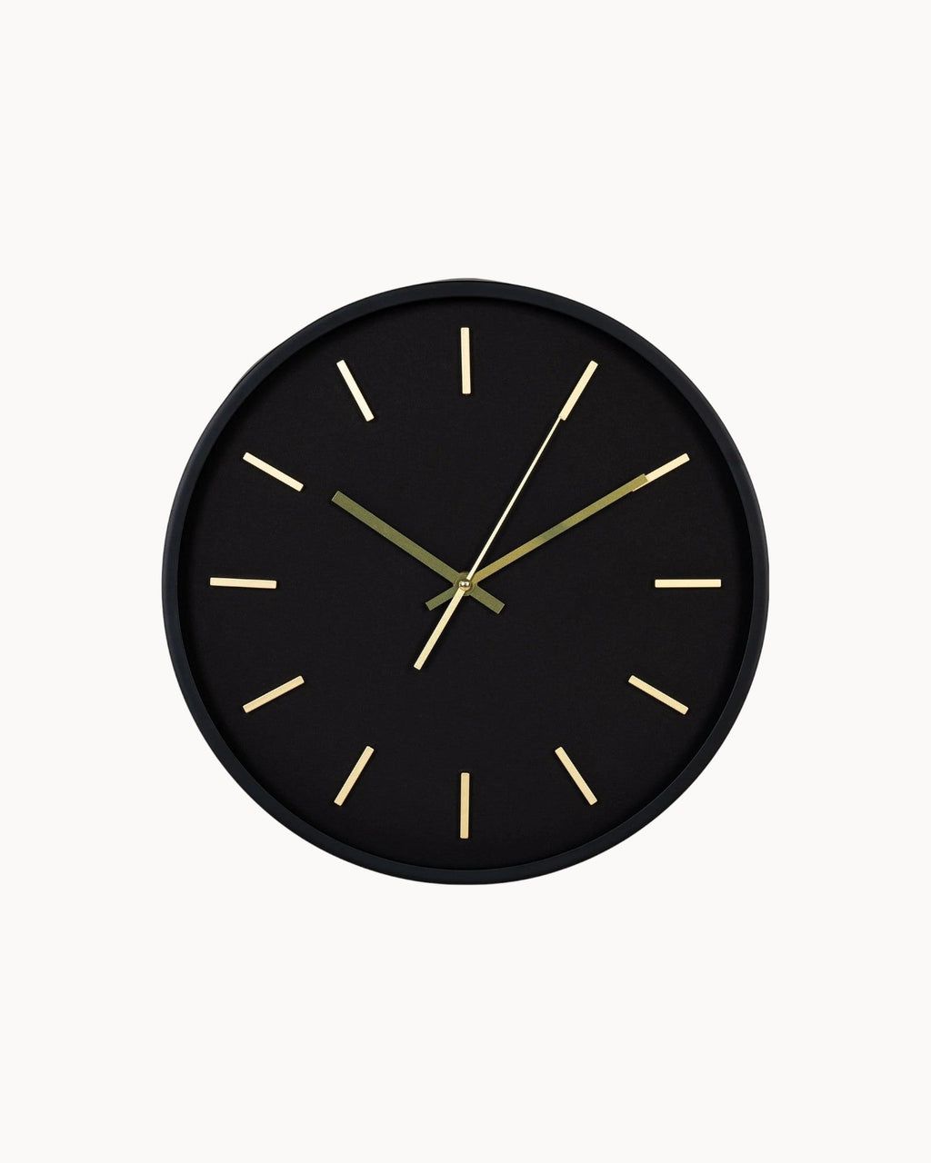 SUENTA Geräuschlose Wanduhr Modern Schwarz, Ø35 cm – Minimalistisches Design Default