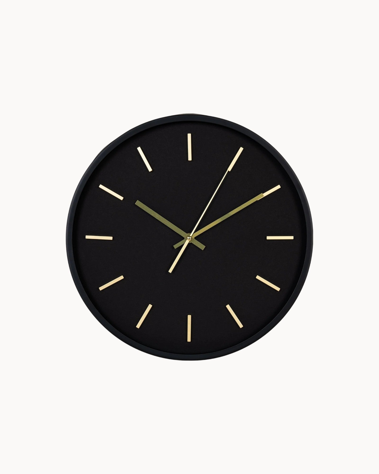 SUENTA Geräuschlose Wanduhr Modern Schwarz, Ø35 cm – Minimalistisches Design Default