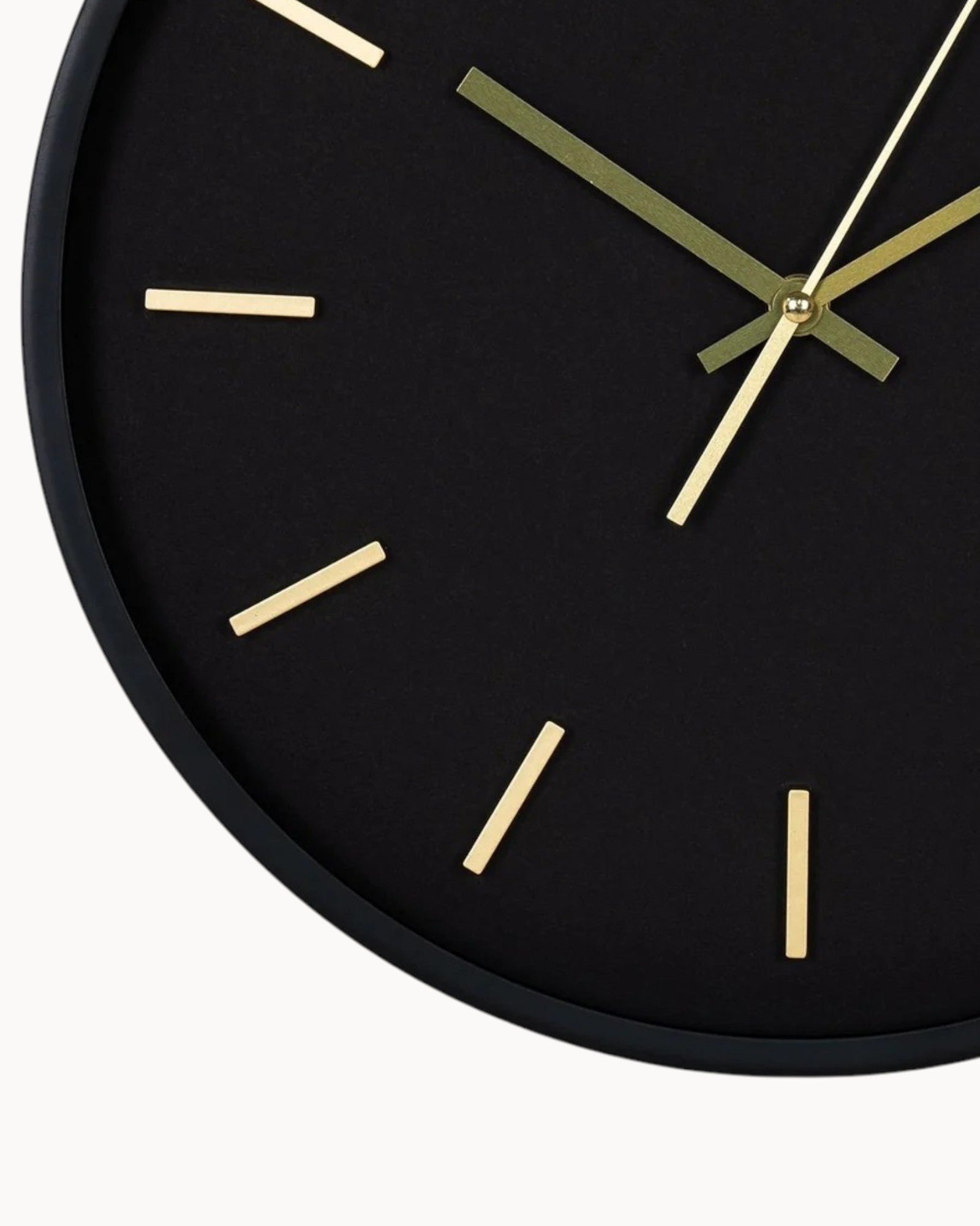 SUENTA Geräuschlose Wanduhr Modern Schwarz, Ø35 cm – Minimalistisches Design