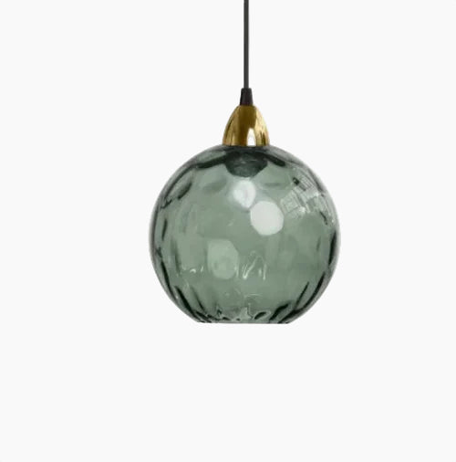 SUENTA Glaskugel Pendelleuchte Elegante Hängelampe Für Wohnzimmer Dunkelgrün