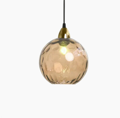 SUENTA Glaskugel Pendelleuchte Elegante Hängelampe Für Wohnzimmer Bernstein