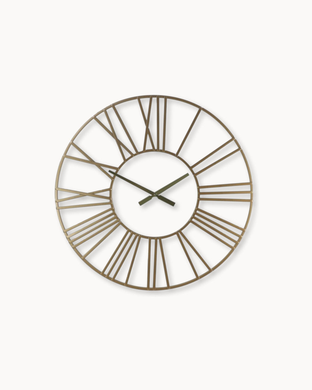 SUENTA Große Wanduhr Modern mit Römischen Ziffern – Ø80 cm Gold Default