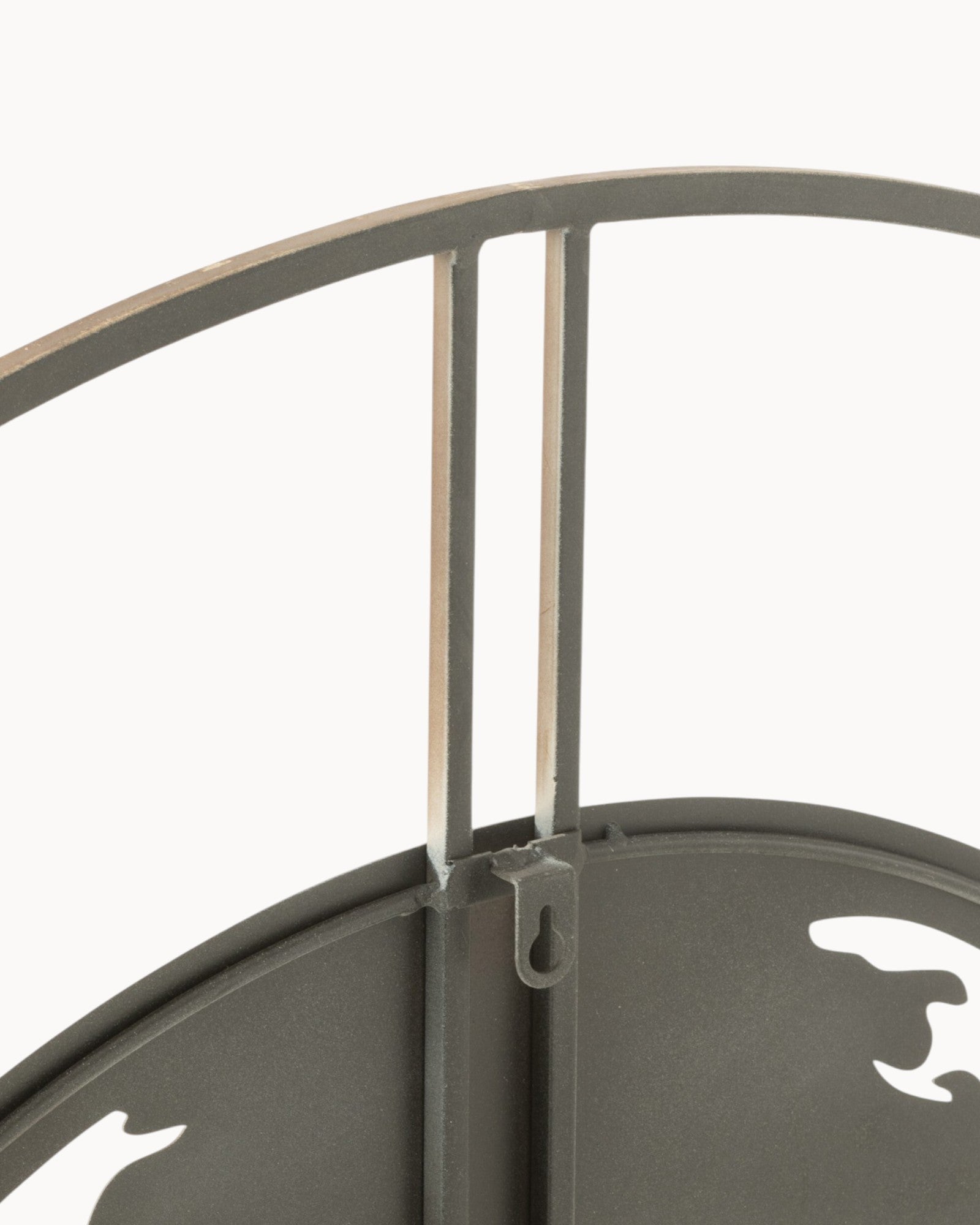 SUENTA Große Wanduhr Modern mit Weltkarte aus Metall – 90 cm Braun