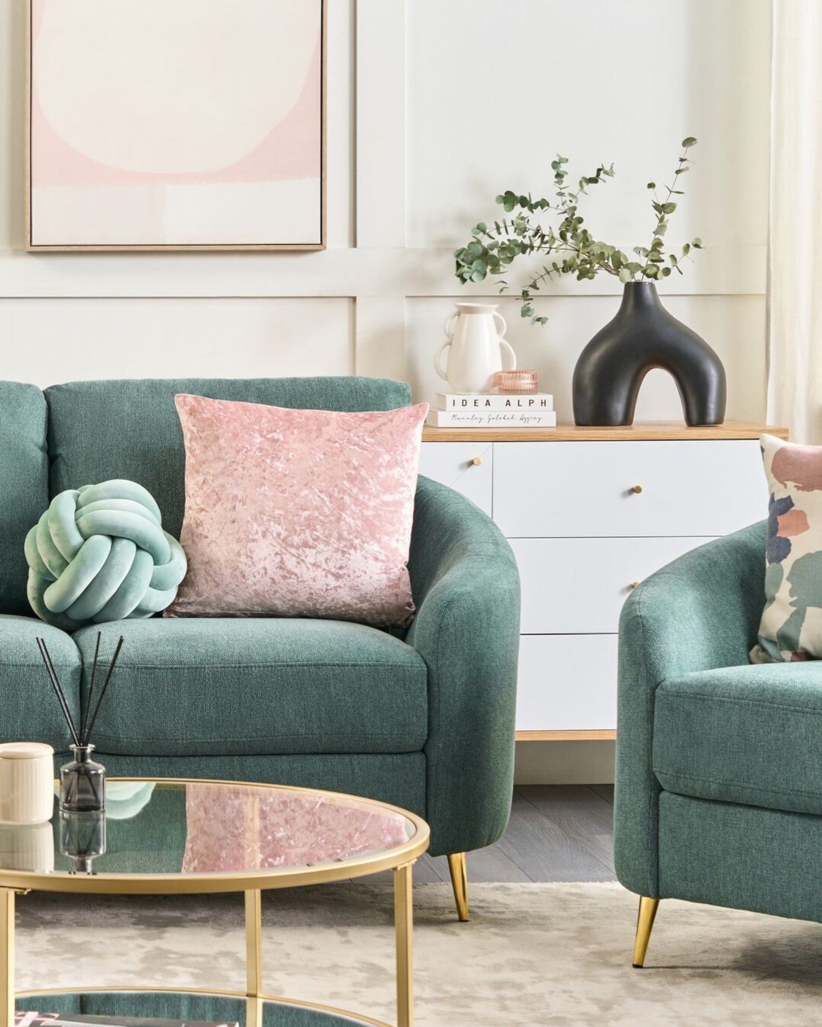 SUENTA Handgefertigte Blumenvase Schwarz Porzellan 31 cm Moderne Vasen für Blumenarrangements