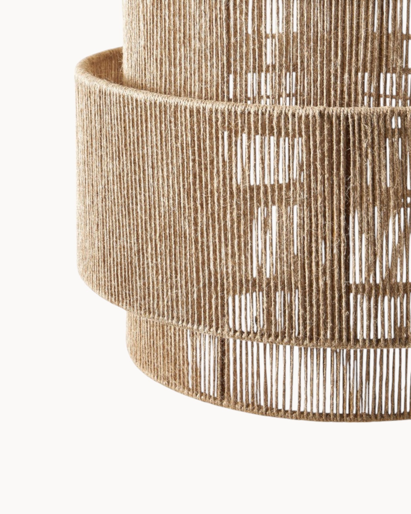 SUENTA Hängelampe aus Jute Ø30 cm für Esszimmer und Wohnzimmer – Natürlicher Look
