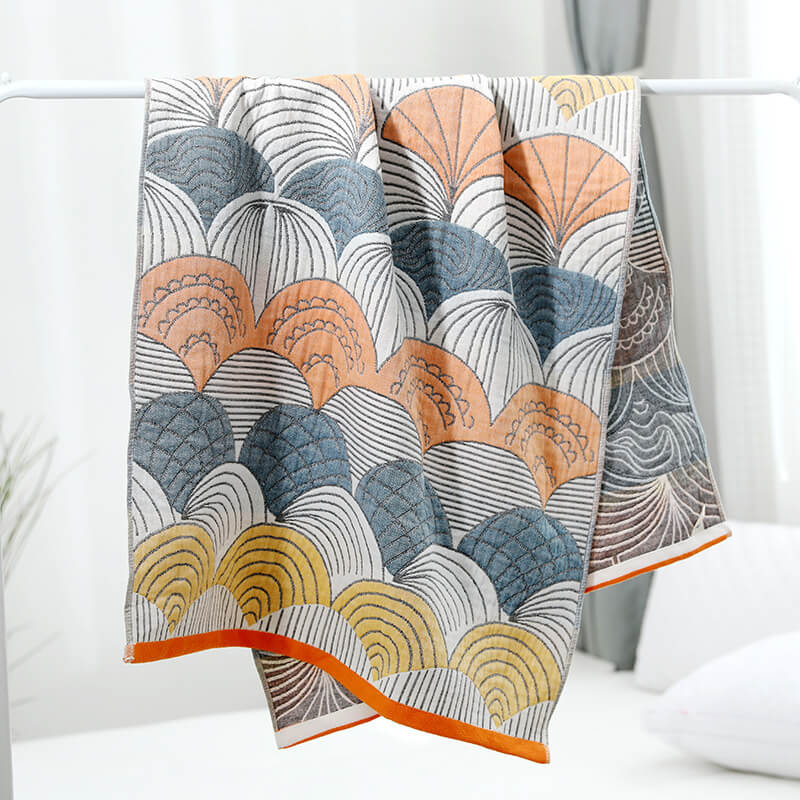 SUENTA Jacquard Baumwoll Strandtuch Für Weiches, Erfrischendes Gefühl