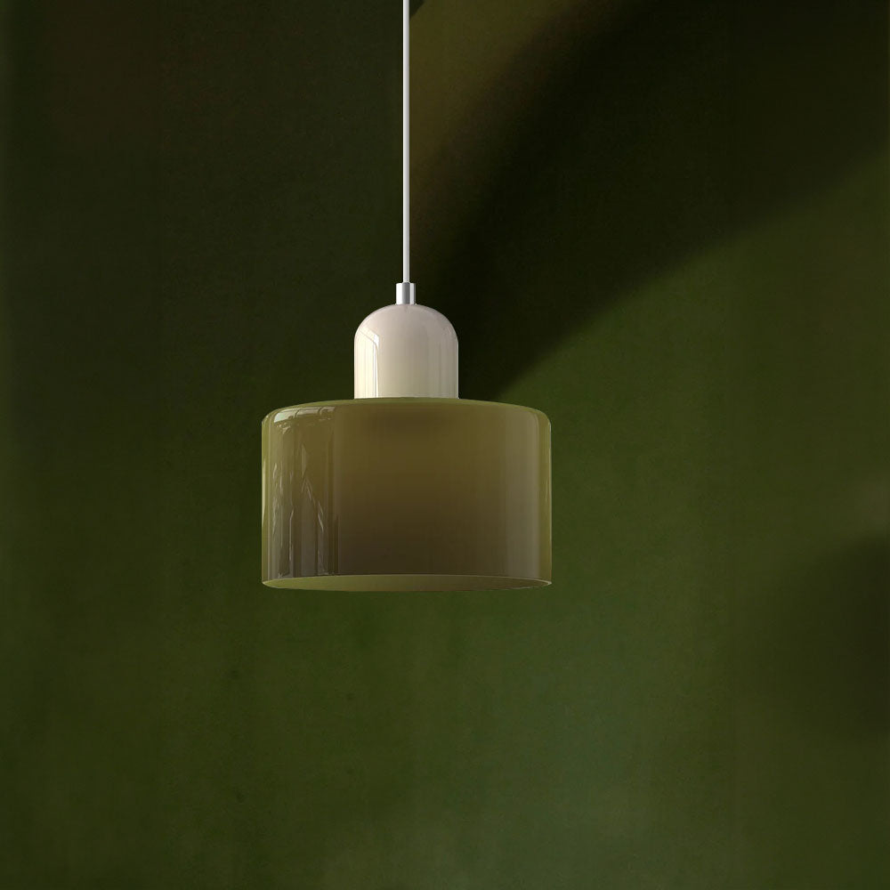 SUENTA Kleine LED Pendelleuchte aus Glas und Metall für Esszimmer – 12W E27