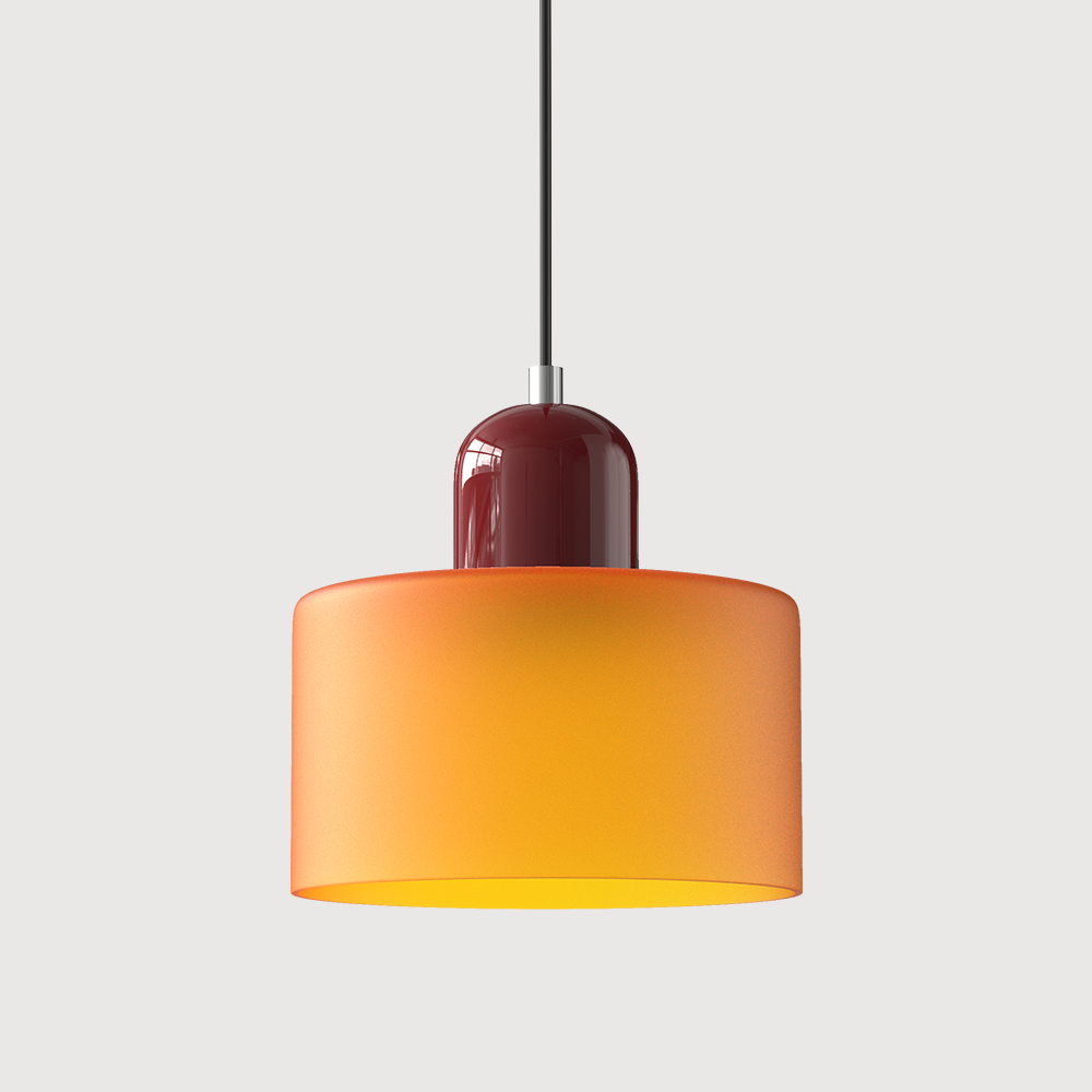 SUENTA Kleine LED Pendelleuchte aus Glas und Metall für Esszimmer – 12W E27
