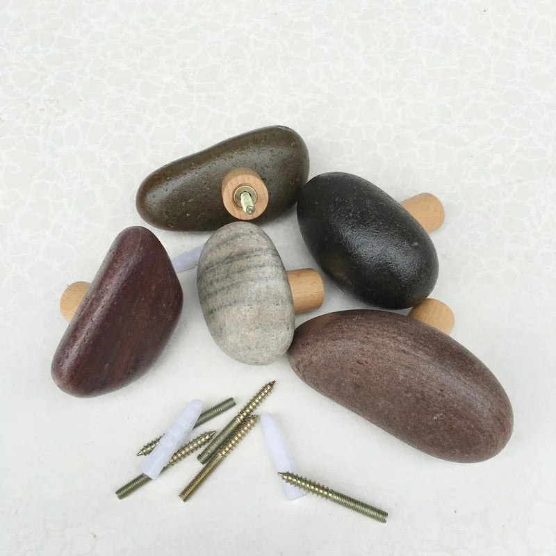 SUENTA Kreative Stein Kleiderhaken für die Wand – Set mit 4 Farben
