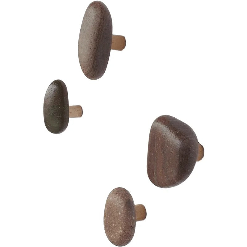 SUENTA Kreative Stein Kleiderhaken für die Wand – Set mit 4 Farben