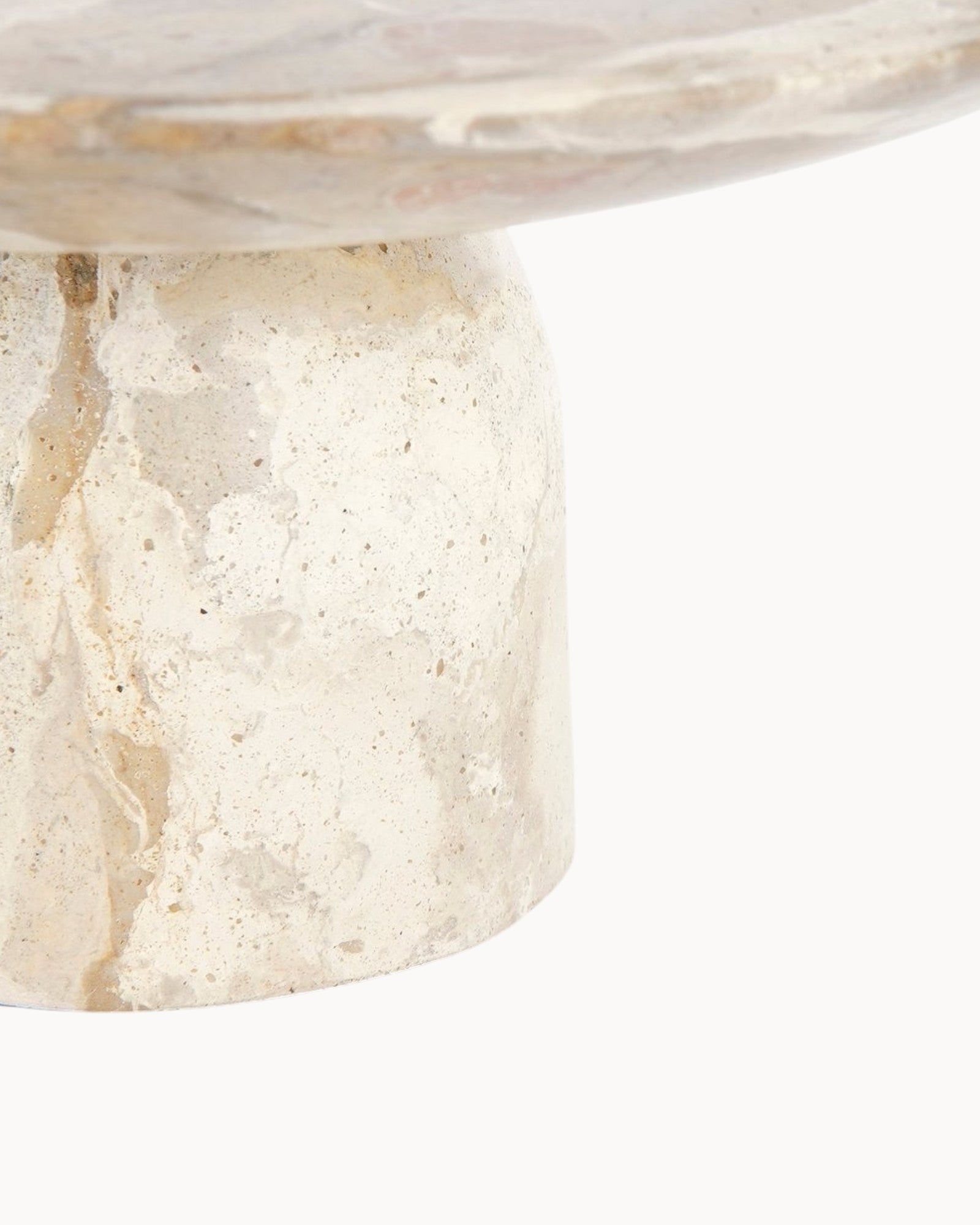SUENTA Kuchenständer Beige Marmor 25 cm Durchmesser