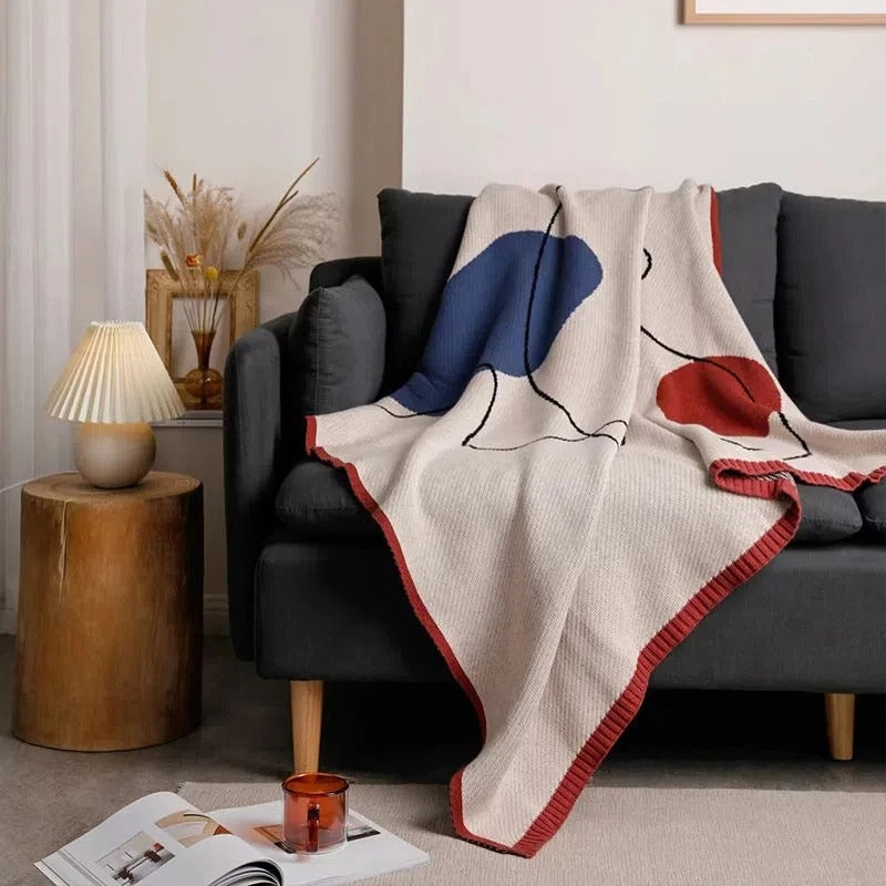 SUENTA Kuscheldecke aus 100% Acryl – Modernes Design, 130 x 170 cm Orange 110x180cm