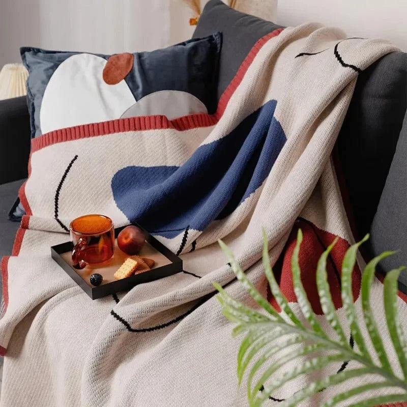 SUENTA Kuscheldecke aus 100% Acryl – Modernes Design, 130 x 170 cm