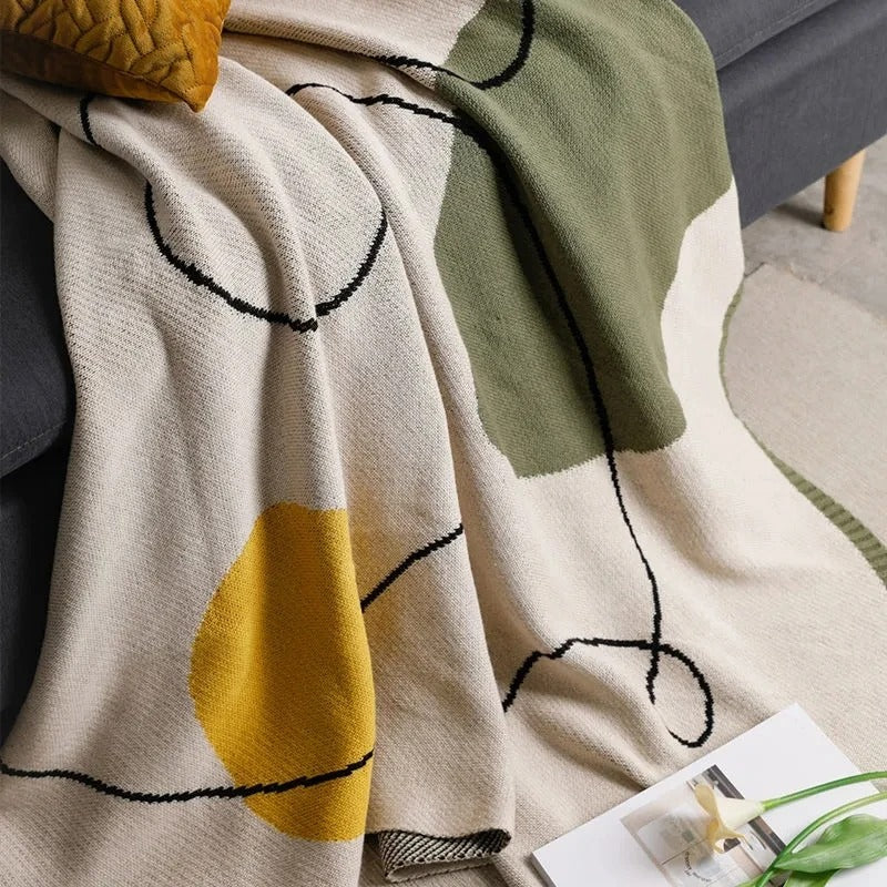 SUENTA Kuscheldecke aus 100% Acryl – Modernes Design, 130 x 170 cm