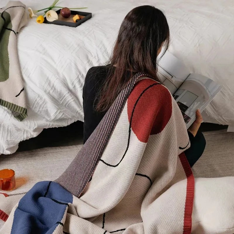 SUENTA Kuscheldecke aus 100% Acryl – Modernes Design, 130 x 170 cm