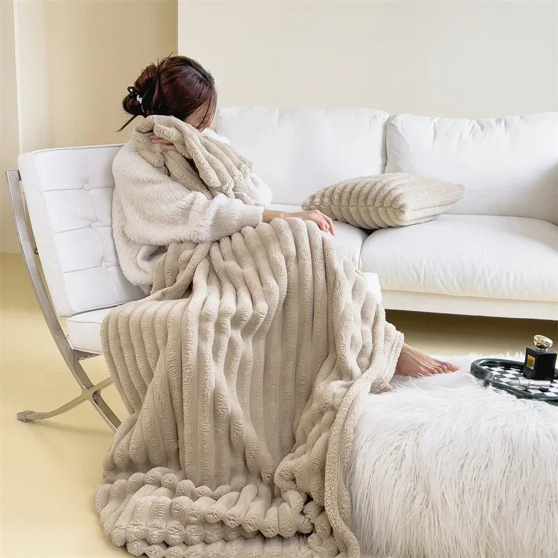 SUENTA Kuschelige Fleece-Decke Für Ultimativen Winterkomfort Wärme