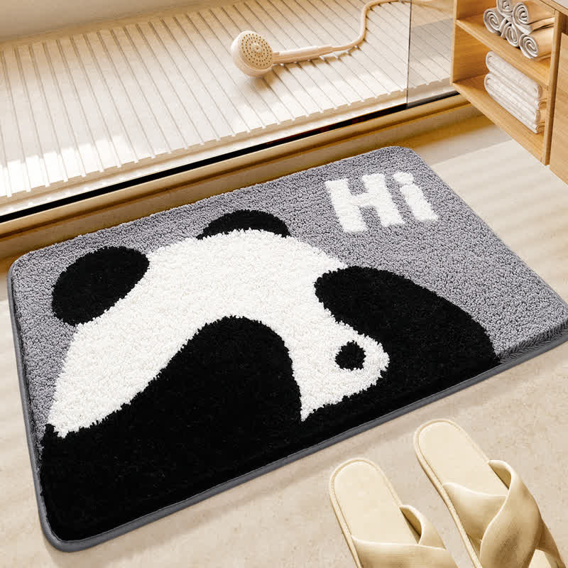 SUENTA Kuscheliger Panda Badeteppich für Wasseraufnahme und Komfort A