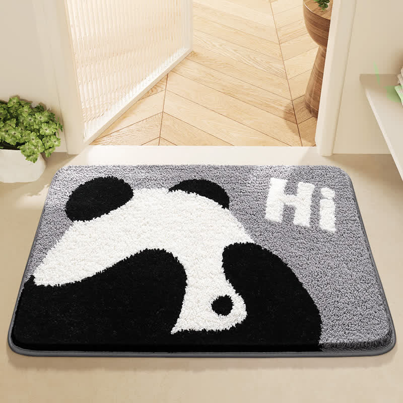 SUENTA Kuscheliger Panda Badeteppich für Wasseraufnahme und Komfort